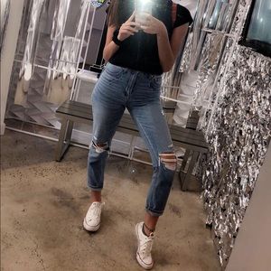 Ripped mom jeans